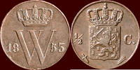 Koninkrijk der Nederlanden ½ Cent NEDERLAND (NETHERLANDS, KINGDOM) - WILLEM III, 1849-1890 - -