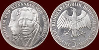  5 Mark 1967 F GERMANY - BRD -  1967 F, Stuttgart &ldquo;von Humboldt&rdquo; proof 45,00 EUR  Excl. 8,50 EUR Verzending