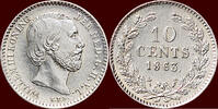 Koninkrijk der Nederlanden 10 Cents NEDERLAND (NETHERLANDS, KINGDOM) - WILLEM III, 1849-1890 - -