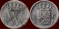 Koninkrijk der Nederlanden 1/2 Cent NEDERLAND (NETHERLANDS, KINGDOM) - WILLEM I, 1815-1840 - 1822, Brussel -
