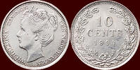Koninkrijk der Nederlanden 10 Cents NEDERLAND (NETHERLANDS, KINGDOM) - WILHELMINA, 1890-1948 - -