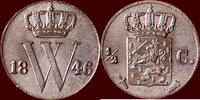 Koninkrijk der Nederlanden ½ Cent NEDERLAND (NETHERLANDS, KINGDOM) - WILLEM II, 1840-1849 - -