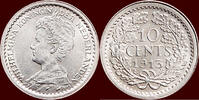 Koninkrijk der Nederlanden 10 Cents NEDERLAND (NETHERLANDS, KINGDOM) - WILHELMINA, 1890-1948 - -