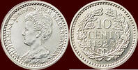 Koninkrijk der Nederlanden 10 Cents NEDERLAND (NETHERLANDS, KINGDOM) - WILHELMINA, 1890-1948 - -