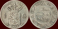 ¼ Gulden NEDERLAND (NETHERLANDS, KINGDOM) - NEDERLANDS OOST-INDIË (DUTCH EAST INDIES) - WILHELMINA, 1890-1948 - 1898, Utrecht -