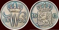 Koninkrijk der Nederlanden 10 Cents NEDERLAND (NETHERLANDS, KINGDOM) - WILLEM I, 1815-1840 - 1828, Utrecht -