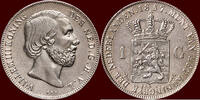 Koninkrijk der Nederlanden 1 Gulden NEDERLAND (NETHERLANDS, KINGDOM) - WILLEM III, 1849-1890 - -
