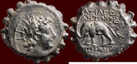 AE SELEUKID KINGDOM OF SYRIA - ANTIOCHOS VI DIONYSOS, 144-142/141 BC - AE 22 serratus, Antiochia on the Orontes, 143-142 BC -