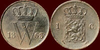Koninkrijk der Nederlanden 1 Cent NEDERLAND (NETHERLANDS, KINGDOM) - WILLEM III, 1849-1890 - -