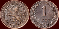 Koninkrijk der Nederlanden 1 Cent NEDERLAND (NETHERLANDS, KINGDOM) - WILLEM III, 1849-1890 - -