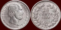 Koninkrijk der Nederlanden 25 Cents NEDERLAND (NETHERLANDS, KINGDOM) - WILLEM III, 1849-1890 - -