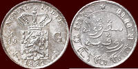  1/10 Gulden 1882 NEDERLAND (NETHERLANDS, KINGDOM) - NEDERLANDS OOST-IND... 80,00 EUR  plus 8,50 EUR verzending