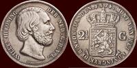Koninkrijk der Nederlanden 2 ½ Gulden NEDERLAND (NETHERLANDS, KINGDOM) - WILLEM III, - 1874 - 2e halfjaar -