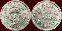 1/10 Gulden NEDERLAND (NETHERLANDS, KINGDOM) - NEDERLANDS OOST-INDIË (DUTCH EAST INDIES) - WILHELMINA, 1890-1948 - 1930, Utrecht -