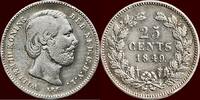 Koninkrijk der Nederlanden 25 Cents NEDERLAND (NETHERLANDS, KINGDOM) - WILLEM III, 1849-1890 - -
