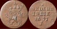 2 Cents NEDERLAND (NETHERLANDS, KINGDOM) - NEDERLANDS OOST-INDIË (DUTCH EAST INDIES) - WILLEM I, 1815-1840 - 1837 J, Soerabaia -