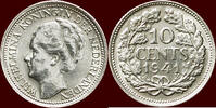 Koninkrijk der Nederlanden 10 Cents NEDERLAND (NETHERLANDS, KINGDOM) - WILHELMINA, 1890-1948 - -