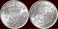 ¼ Gulden NEDERLAND (NETHERLANDS, KINGDOM) - NEDERLANDS OOST-INDIË (DUTCH EAST INDIES) - WILHELMINA, 1890-1948 - 1939, Utrecht -