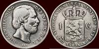 Koninkrijk der Nederlanden 1 Gulden NEDERLAND (NETHERLANDS, KINGDOM) - WILLEM III, 1849-1890 - -