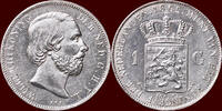 Koninkrijk der Nederlanden 1 Gulden NEDERLAND (NETHERLANDS, KINGDOM) - WILLEM III, 1849-1890 - -