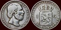 Koninkrijk der Nederlanden 1 Gulden NEDERLAND (NETHERLANDS, KINGDOM) - WILLEM III, 1849-1890 - -