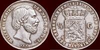 Koninkrijk der Nederlanden ½ Gulden NEDERLAND (NETHERLANDS, KINGDOM) - WILLEM III, 1849-1890 - -