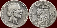 Koninkrijk der Nederlanden ½ Gulden NEDERLAND (NETHERLANDS, KINGDOM) - WILLEM III, 1849-1890 - -