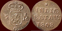 Duit NEDERLAND (NETHERLANDS, KINGDOM) - NEDERLANDS OOST-INDIË (DUTCH EAST INDIES) - LODEWIJK NAPOLEON, 1806-1810 - 1808, Hoorn -