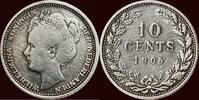 Koninkrijk der Nederlanden 10 Cents NEDERLAND (NETHERLANDS, KINGDOM) - WILHELMINA, 1890-1948 - -