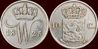 Koninkrijk der Nederlanden 10 Cents NEDERLAND (NETHERLANDS, KINGDOM) - WILLEM I, 1815-1840 - 1825, Utrecht -