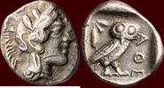 AR Drachm ATTIKA, ATHENE (ATHENS) - 449-413 BC -