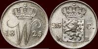 Koninkrijk der Nederlanden 25 Cents NEDERLAND (NETHERLANDS, KINGDOM) - WILLEM I, 1815-1840 - 1825, Brussel -