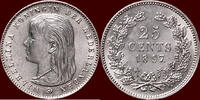 Koninkrijk der Nederlanden 25 Cents NEDERLAND (NETHERLANDS, KINGDOM) - WILHELMINA, 1890-1948 - -