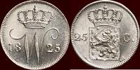Koninkrijk der Nederlanden 25 Cents NEDERLAND (NETHERLANDS, KINGDOM) - WILLEM I, 1815-1840 - 1825, Utrecht -