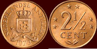 2 ½ Cent NEDERLAND (NETHERLANDS, KINGDOM) - NEDERLANDS WEST-INDIË (DUTCH WEST INDIES) - NEDERLANDSE ANTILLEN (NETHERLANDS ANTILLES) - JUL -