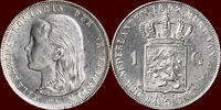 Koninkrijk der Nederlanden 1 Gulden NEDERLAND (NETHERLANDS, KINGDOM) - WILHELMINA, 1890-1948 - -