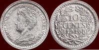 Koninkrijk der Nederlanden 10 Cents NEDERLAND (NETHERLANDS, KINGDOM) - WILHELMINA, 1890-1948 - -
