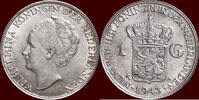 Koninkrijk der Nederlanden 1 Gulden NEDERLAND (NETHERLANDS, KINGDOM) - WILHELMINA, 1890-1948 - 1943 D, Denver -