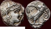 AR Tetradrachm ATTIKA, ATHENA (ATHENS) - 393-294 BC -