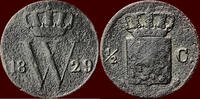 Koninkrijk der Nederlanden ½ Cent NEDERLAND (NETHERLANDS, KINGDOM) - WILLEM I, 1815-1840 - 1829, Utrecht -