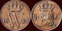 Koninkrijk der Nederlanden ½ Cent NEDERLAND (NETHERLANDS, KINGDOM) - WILLEM I, 1815-1840 - 1829, Utrecht -