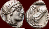 AR tetradrachm ATTIKA, ATHENE (ATHENS) - 454 - 404 BC -