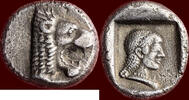 AR Drachme CARIA, OLD KNIDOS - 490-465 BC -