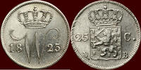 Koninkrijk der Nederlanden 25 Cents NEDERLAND (NETHERLANDS, KINGDOM) - WILLEM I, 1815-1840 - 1823, Brussel -
