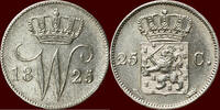 Koninkrijk der Nederlanden 25 Cents NEDERLAND (NETHERLANDS, KINGDOM) - WILLEM I, 1815-1840 - 1825, Utrecht -