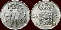 Koninkrijk der Nederlanden 25 Cents NEDERLAND (NETHERLANDS, KINGDOM) - WILLEM I, 1815-1840 - 1829, Brussel -