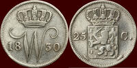 Koninkrijk der Nederlanden 25 Cents NEDERLAND (NETHERLANDS, KINGDOM) - WILLEM I, 1815-1840 - 1830, Utrecht -