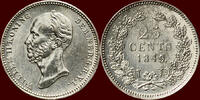 Koninkrijk der Nederlanden 25 Cents NEDERLAND (NETHERLANDS, KINGDOM) - WILLEM II, 1840-1849 - – LAGE 9 -