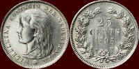 Koninkrijk der Nederlanden 25 Cents NEDERLAND (NETHERLANDS, KINGDOM) - WILHELMINA, 1890-1948 - -