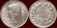 Koninkrijk der Nederlanden 25 Cents NEDERLAND (NETHERLANDS, KINGDOM) - WILHELMINA, 1890-1948 - 1894/1 -